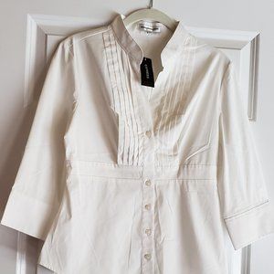 Express Design Studio 3/4 Sleeve Button-Up Blouse